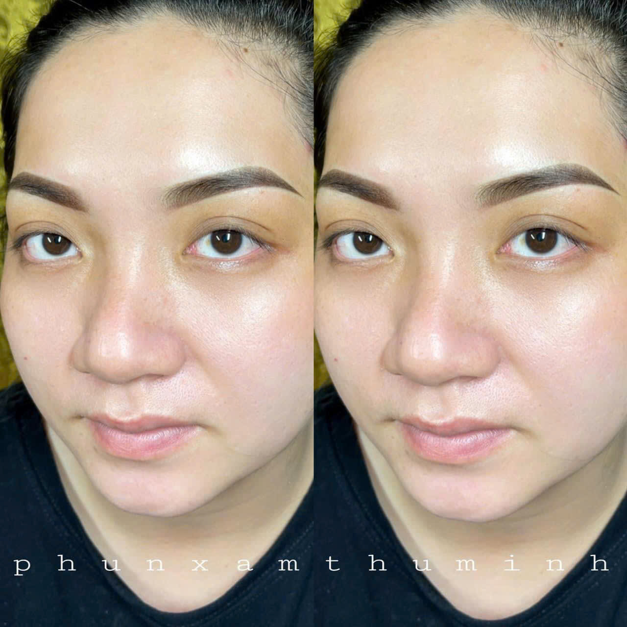 phun mày tán bột